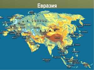 Самый большой материк Евразия