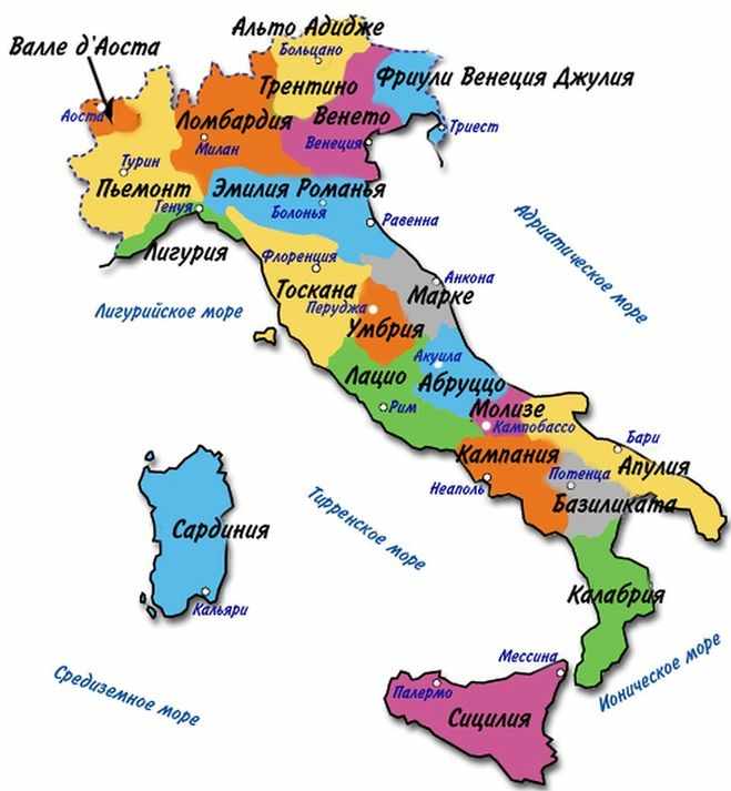италия города список (главный ключ)