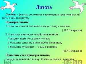 Что такое литота в русском языке